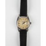 A Rolex Oyster Perpetual Air-King-Date steel cased gentleman's wristwatch, the signed silvered