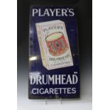 A Player's 'Drumhead' cigarettes enamelled advertising sign, 92cm x 46cm.Buyer’s Premium 29.4% (