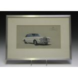 Leonard A. Holloway - 'Rolls Royce Corniche', 20th century watercolour with gouache, signed and