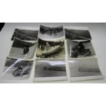 A collection of approximately one hundred motor rally and car related black and white photographs,