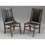 A pair of early 20th century beech framed chairs of Royal interest, the seat rails bearing 'GRVI'