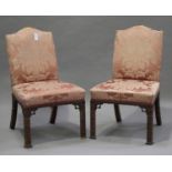 A pair of 20th century mahogany chairs, reproduced from an original in No. 10 Downing Street,