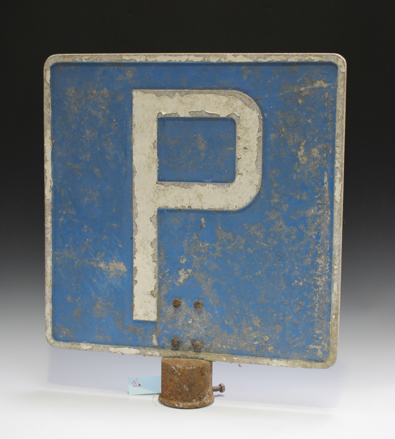 A mid-20th century cast alloy 'To Car Park' road sign, 53.5cm x 53.5cm, together with another - Image 6 of 6