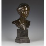 Edmund Klotz - an early 20th century Austrian brown patinated cast bronze head and shoulders