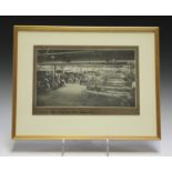 A silver print photograph depicting the 'Finishing Shop - Longbridge Works, Birmingham', 17.5cm x