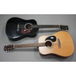 A Cort six string acoustic guitar, model 'A.D-850 NS', serial number 'CC06045383', together with a