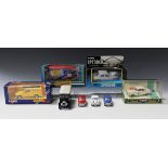 Eleven Corgi vehicles, including a No. 97713 The Italian Job car set, limited edition No. 4347/6000,