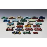 A collection of Dinky Toys cars, sports cars and racing cars, including a No. 162 Ford Zephyr, a No.