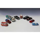 A collection of Corgi Toys vehicles, including a No. 261 James Bond Aston Martin DB5, a No. 267