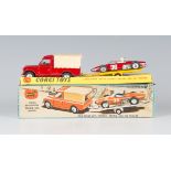 A Corgi Toys Gift Set No. 17 Land-Rover with Ferrari racing car on trailer, boxed with inner tray (