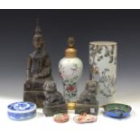 A collection of Chinese porcelain, 18th century and later, including a famille rose export porcelain