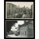 A collection of approximately 100 postcards of Hertfordshire, all featuring motor cars and other