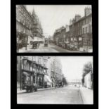 A collection of 16 postcards of Reading, Berkshire, all featuring motor cars and other vehicles,