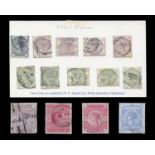 A Great Britain stamp album, including 1883 10 shillings ultramarine used 1883-84 lilac and green