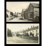 A collection of 16 photographic postcards of Somerset, all featuring motor cars and other