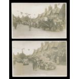 A collection of approximately 136 postcards of Dorset, all featuring motor cars and other