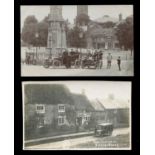 A collection of approximately 168 postcards of Oxfordshire, all featuring motor cars and other