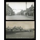 A collection of approximately 39 postcards of Huntingdonshire, all featuring motor cars and other
