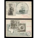 A set of 4 plain-back printed postcards relating to Robert Falcon Scott's British National Antarctic