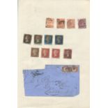 Four albums of world stamps, including two Great Britain 1840 1d black with two 2d blue used, 1d