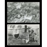 A collection of 16 postcards of America, including photographic postcards titled 'Scene Near