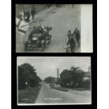 A collection of 45 postcards of Cambridgeshire, all featuring motor cars and other vehicles,