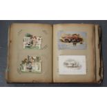 GREETINGS CARDS. An album containing approximately 228 early 20th century greetings cards and
