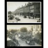 A collection of 23 photographic postcards of Chipping Norton, Oxfordshire, all featuring motor