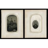 PHOTOGRAPHS. A collection of photographs, the majority portraits, including an ambrotype of three