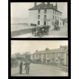 A collection of approximately 132 postcards of Cornwall, all featuring motor cars and other