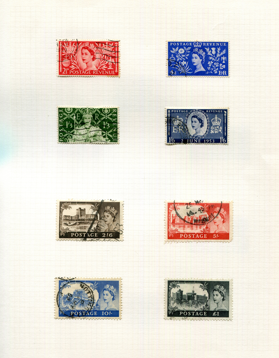 A collection of eight stamp albums and stock books, including Great Britain used from 1952-1986