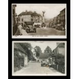 A collection of 21 postcards of Lewes and its East Sussex environs, all featuring motor cars and