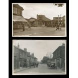 A collection of 9 photographic postcards of Essex, all featuring motor cars and other vehicles,