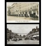 A collection of approximately 77 postcards of Middlesex, all featuring motor cars and other