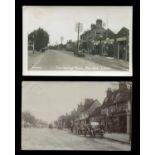 A collection of 23 postcards of Essex, all featuring motor cars and other vehicles, including