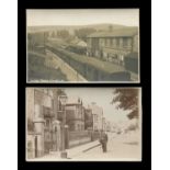 A group of 6 photographic postcards of the Isle of Wight, including postcards titled 'Railway