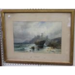 Emile Axel Krause - 'Bamboro Castle' and 'Tantallon Castle', a pair of 19th century watercolours,