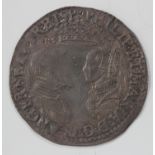 A Philip and Mary (1554-1558) hammered shilling with English titles and dated 1554, with old ink-