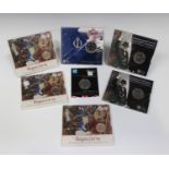 A small collection of Royal Mint commemorative coins, including three Magna Carta two pounds