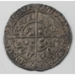 A Henry VI (1422-1461) hammered groat London Mint, leaf-trefoil issue, with old ink-written