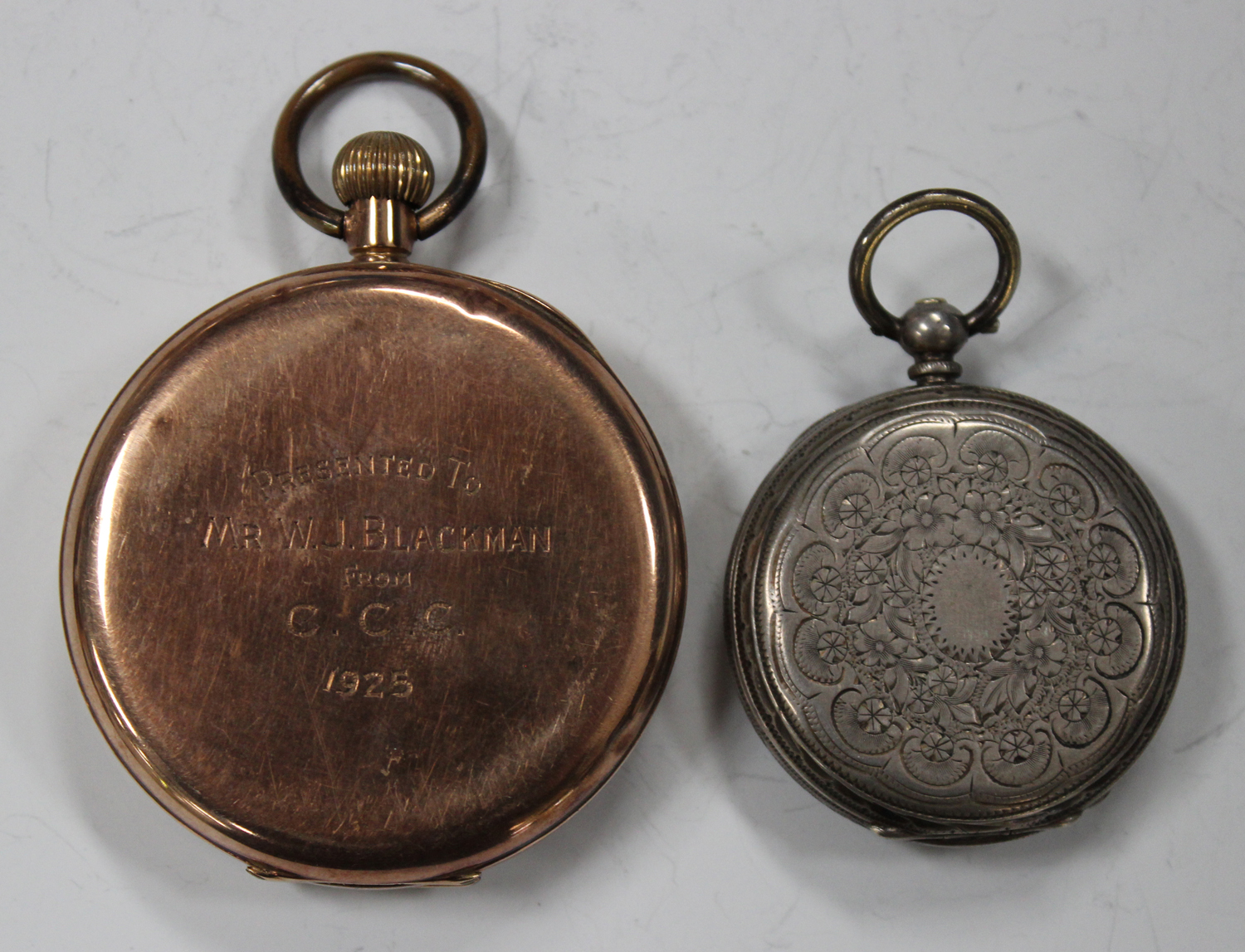 A 9ct gold cased keyless wind open-faced gentleman's pocket watch with an unsigned gilt jewelled - Image 2 of 4