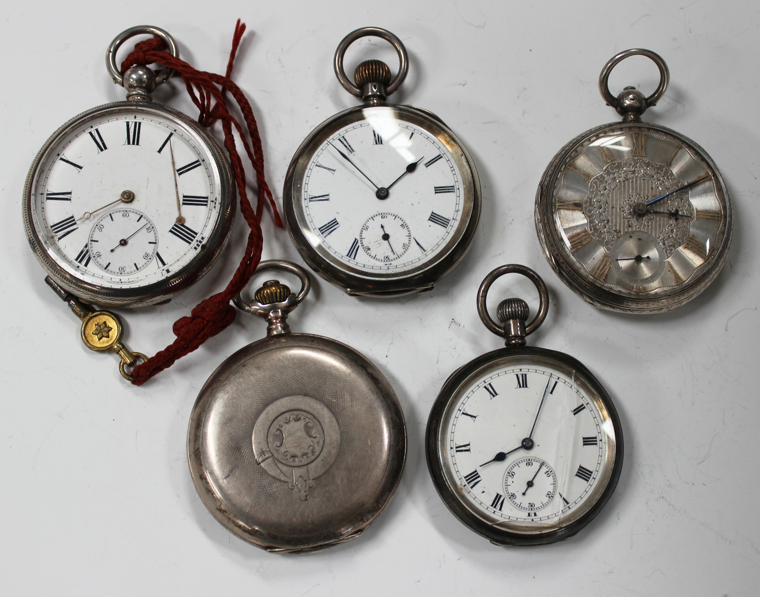 An Omega hunting cased gentleman's pocket watch, the gilt movement with a lever escapement, the - Image 5 of 5