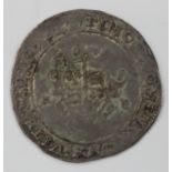 An Edward VI (1547-1553) base issue hammered shilling, mintmark arrow (Southwark), with old ink-
