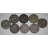 A group of eight George IV crowns, comprising seven 1821 and one 1822.Buyer’s Premium 29.4% (