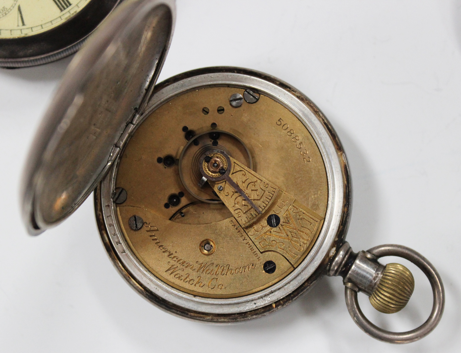 An American Waltham Watch Co sterling silver cased keyless wind open-faced gentleman's pocket watch, - Image 5 of 5