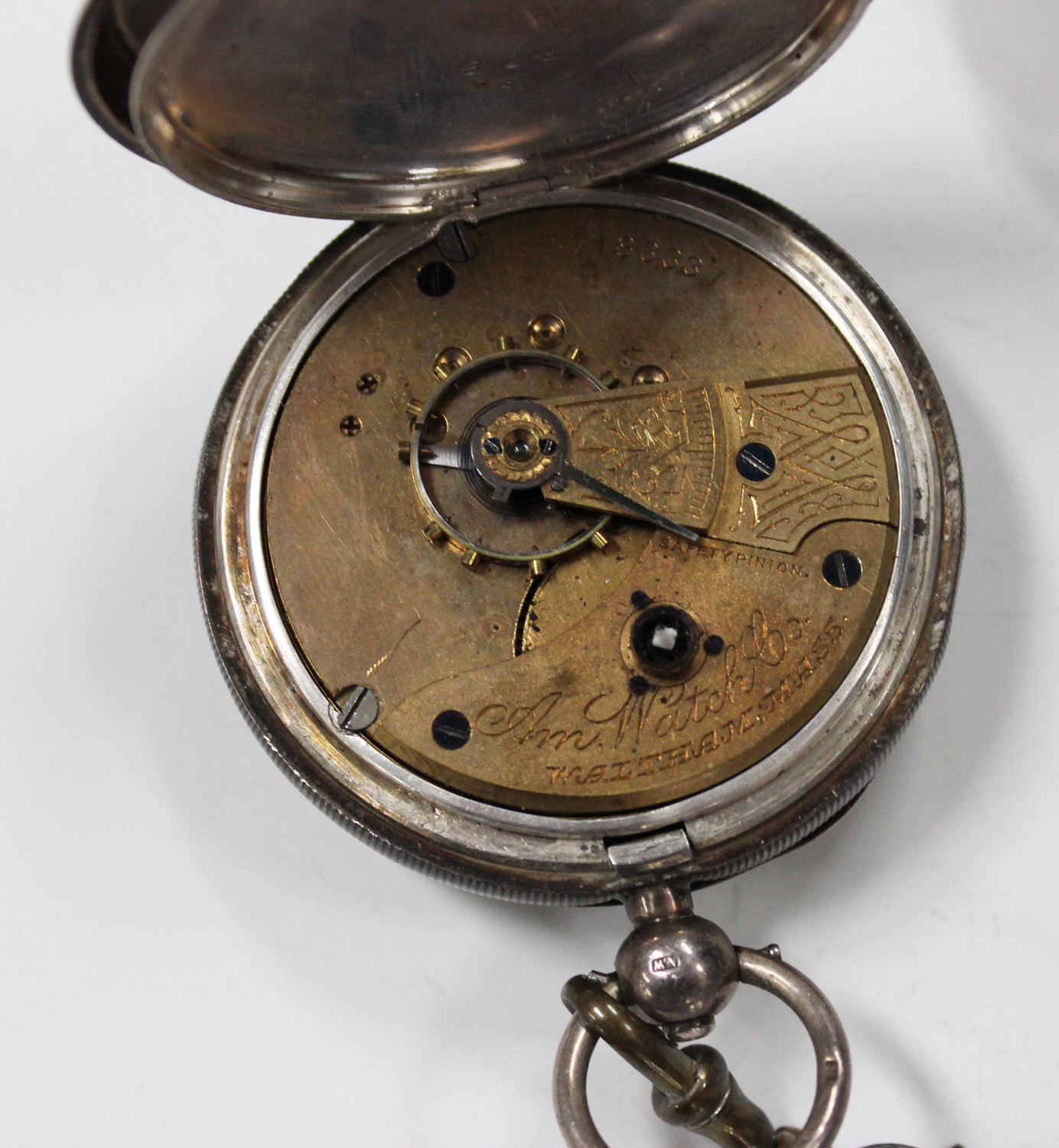 An American Waltham Watch Co sterling silver cased keyless wind open-faced gentleman's pocket watch, - Image 4 of 5