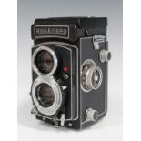 A Franke & Heidecke Rolleicord V6 twin-lens reflex camera, serial number 2602651, circa 1962, with