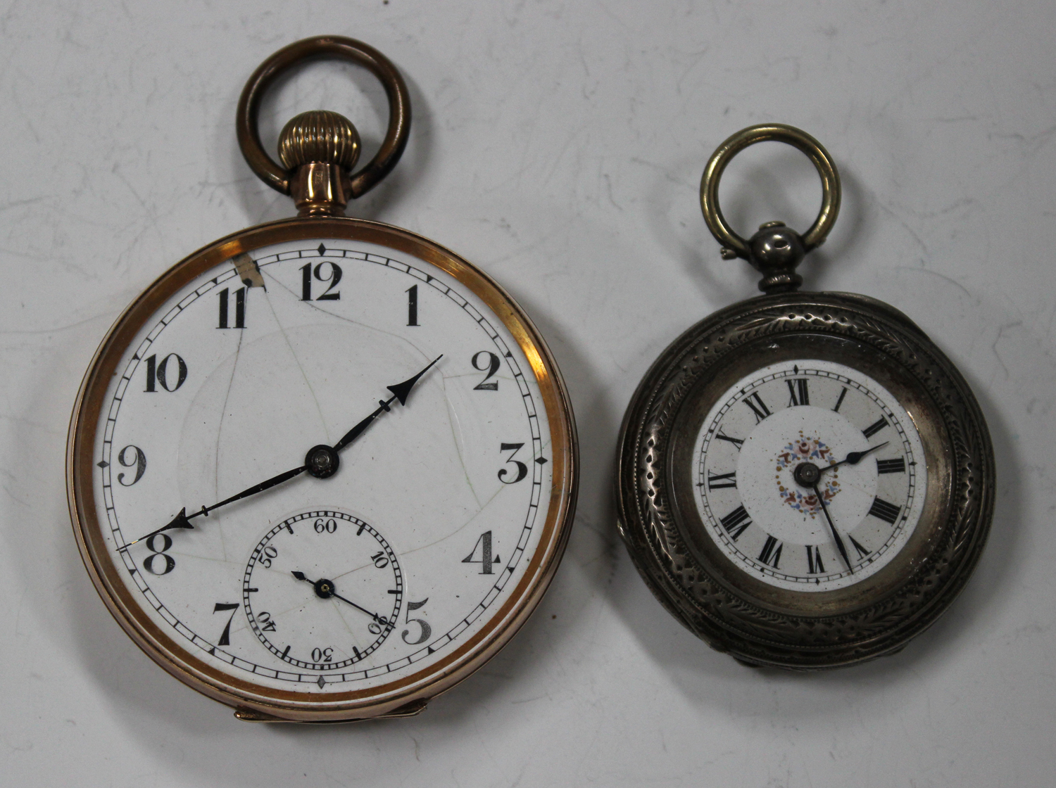 A 9ct gold cased keyless wind open-faced gentleman's pocket watch with an unsigned gilt jewelled