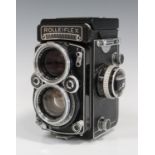 A Franke & Heidecke Rolleiflex 2.8 E-2 twin-lens reflex camera, serial number E2 2353028, circa