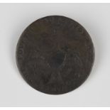 An American 1789 George Washington Inaugural 'Memorable Era' button, engraved with a central eagle